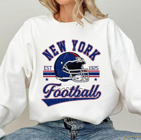Vintage 90s Style Giant Sweatshirt, New York Football Crewneck, NY Giant Shirt, New York Football Shirt, New York Fan Gift, New York Shirt