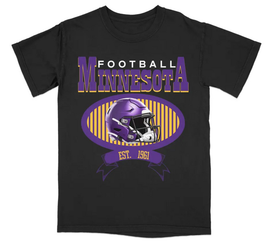 Minnesota Football T-shirt, Minnesota Vikings T-Shirt, Est 1961 Apparel, Purple Gold Design, Fan Gift, Game Day Gear, Sports Team Shirt