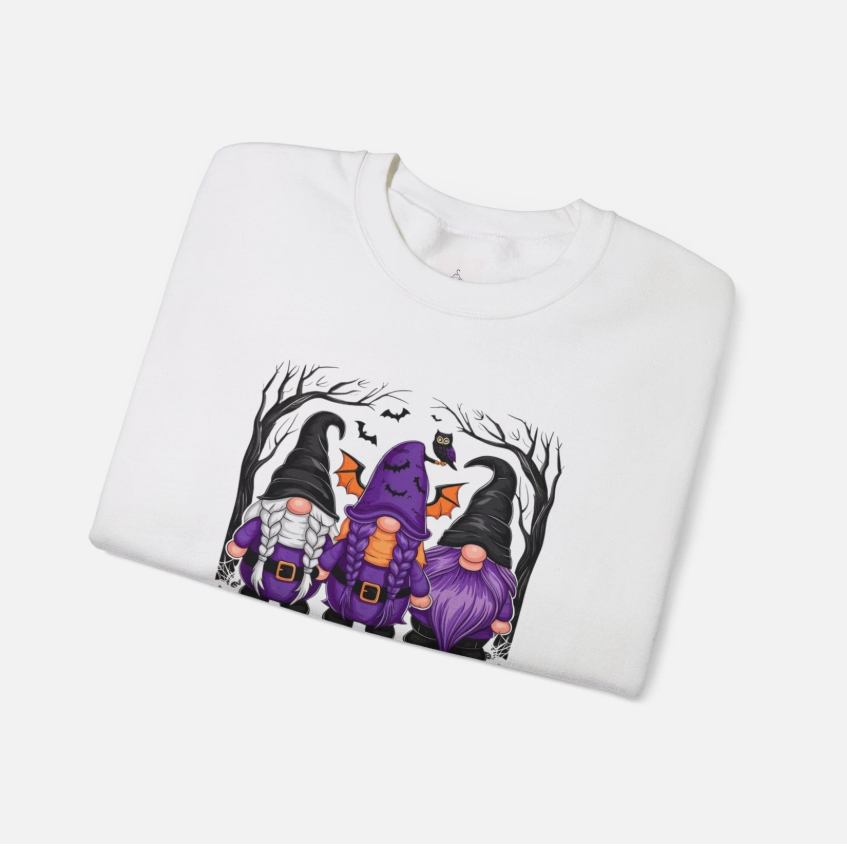 Trick Or Treat Halloween Gnomes Unisex Heavy Blend™ Crewneck Sweatshirt