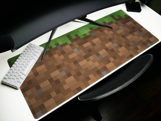 PixelCraft Mouse Pad and Desk Mat Minecraft Perfect Gifts For kid Gamers, Video Games, PC Gaming, Block games Craft 8-bit Crafting games, Choose Size