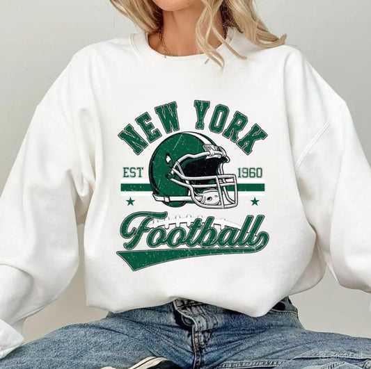 Vintage 90s style New York Football sweatshirt, Football shirt, New York football Crewneck tshirt, Game day Football,American football tee