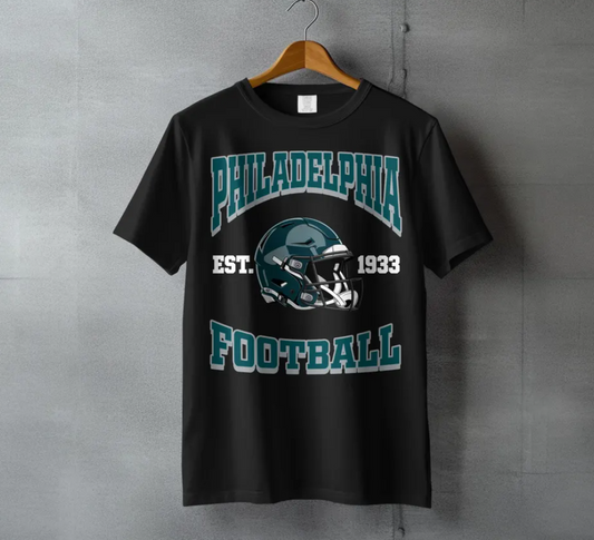 Philadelphia Football t-shirt, Eagles Helmet Fan Apparel, Philadelphia Gift, Team Spirit Sweatshirt, Philly Football, Game Day Gear