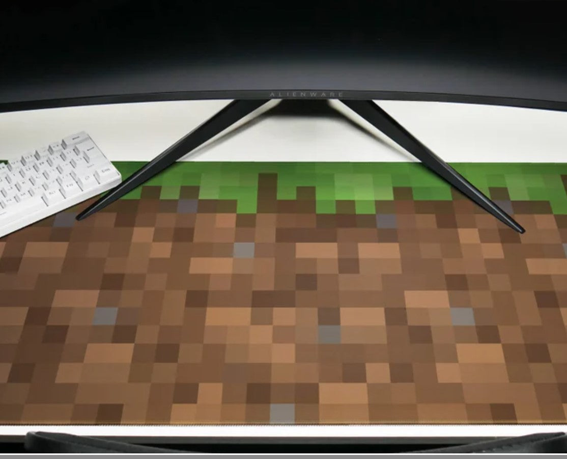 PixelCraft Mouse Pad and Desk Mat Minecraft Perfect Gifts For kid Gamers, Video Games, PC Gaming, Block games Craft 8-bit Crafting games, Choose Size