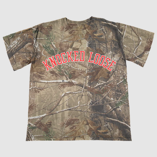 KNOCKED LOOSE VARSITY ARCH CAMO TEE
