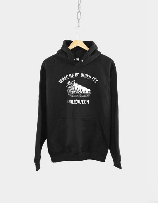 Halloween Hoodie - Funny Halloween Hoodies - Unisex Halloween Hoodie - Hoodies For Halloween - Wake Me Up When It's Halloween Hoodie