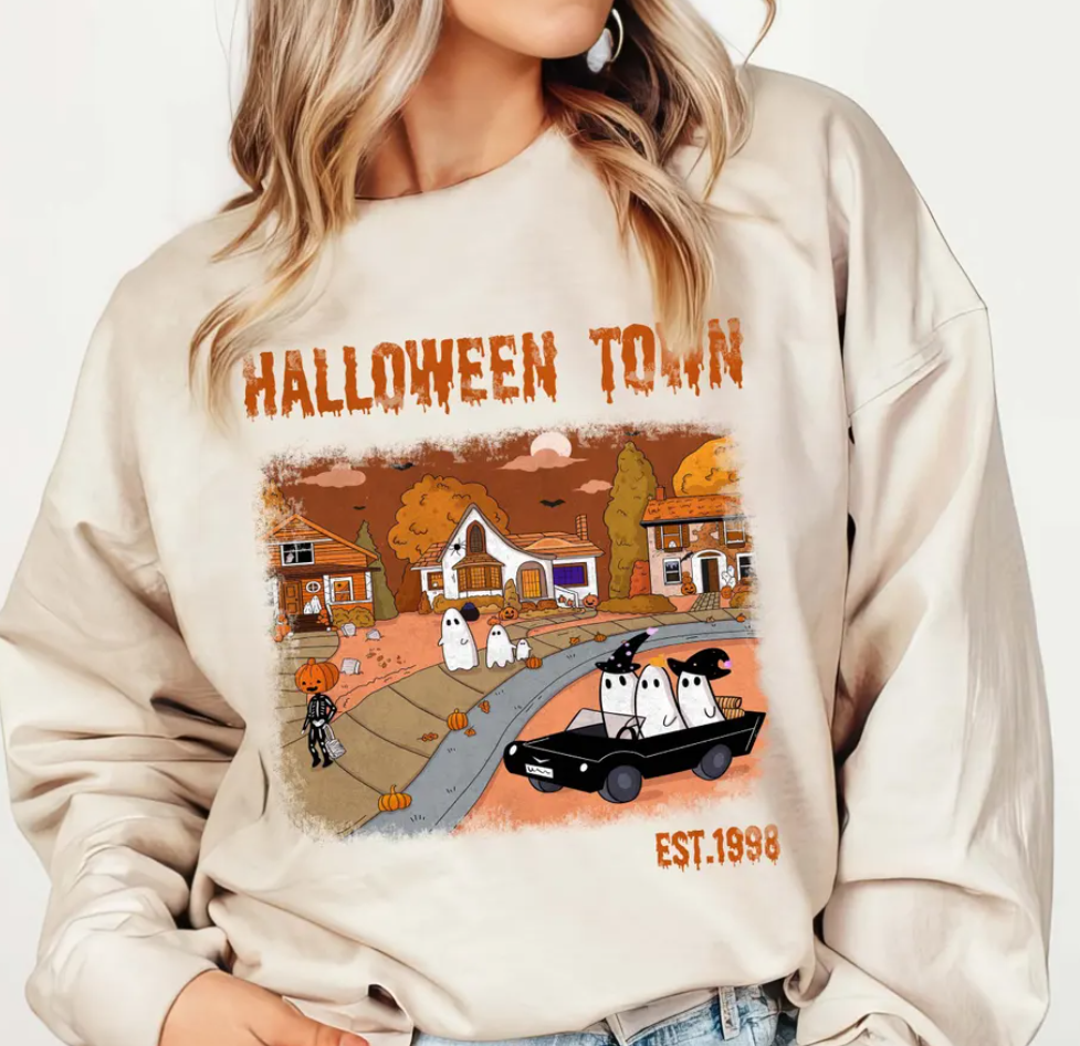 Halloweentown Est 1998 Sweatshirt, Halloweentown University, Retro Halloweentown Sweatshirt, Fall Sweatshirt, Halloween Sweatshirt