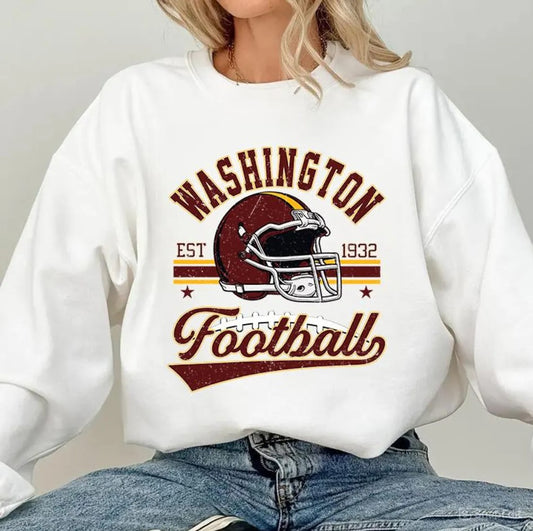 Vintage 90s Style Washington Football Vintage Sweatshirt T-Shirt, Washington Crewneck Commander Sweater, Washington Fan Gift Washington Tee