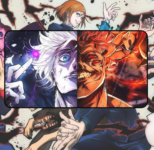 Anime Jujutsu Kaisen Sukuna x Gojo Desk Mat, Mouse Pad, Choose Size
