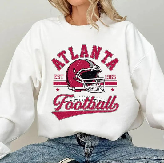 Vintage 90s style Atlanta Football sweatshirt, Football shirt,Atlanta football Crewneck tshirt, Game day Football,American football tee
