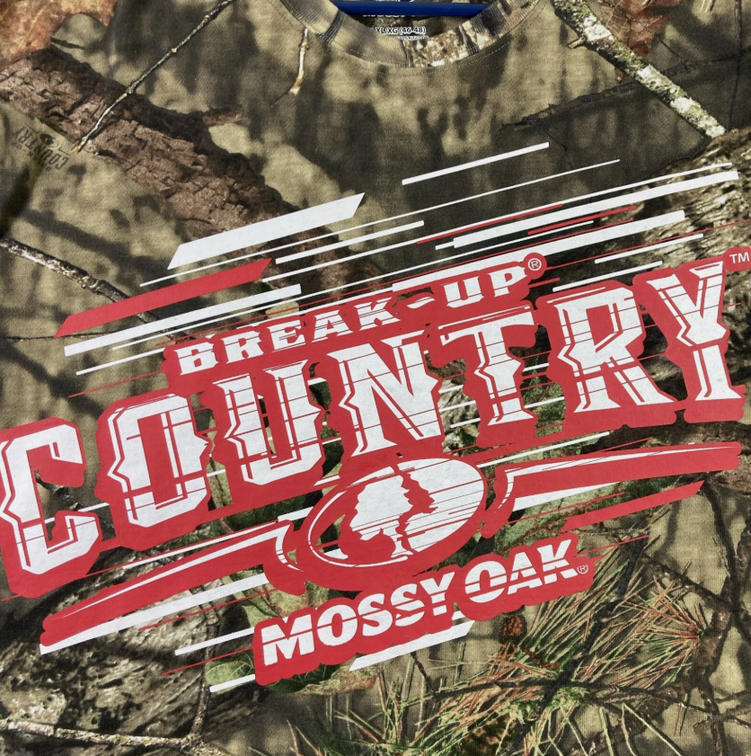 Mossy Oak Shirt Adult Camouflage Break-Up Country Graphic Tee Outdoor Casual