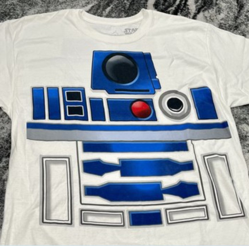 Hard To Find Disneyland R2-D2 Star Wars Costume T-Shirt World Parks Adult