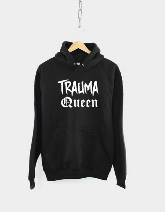 Trauma Queen Goth Style Horror Halloween Hoodie - Pastel Goth Sweatshirt