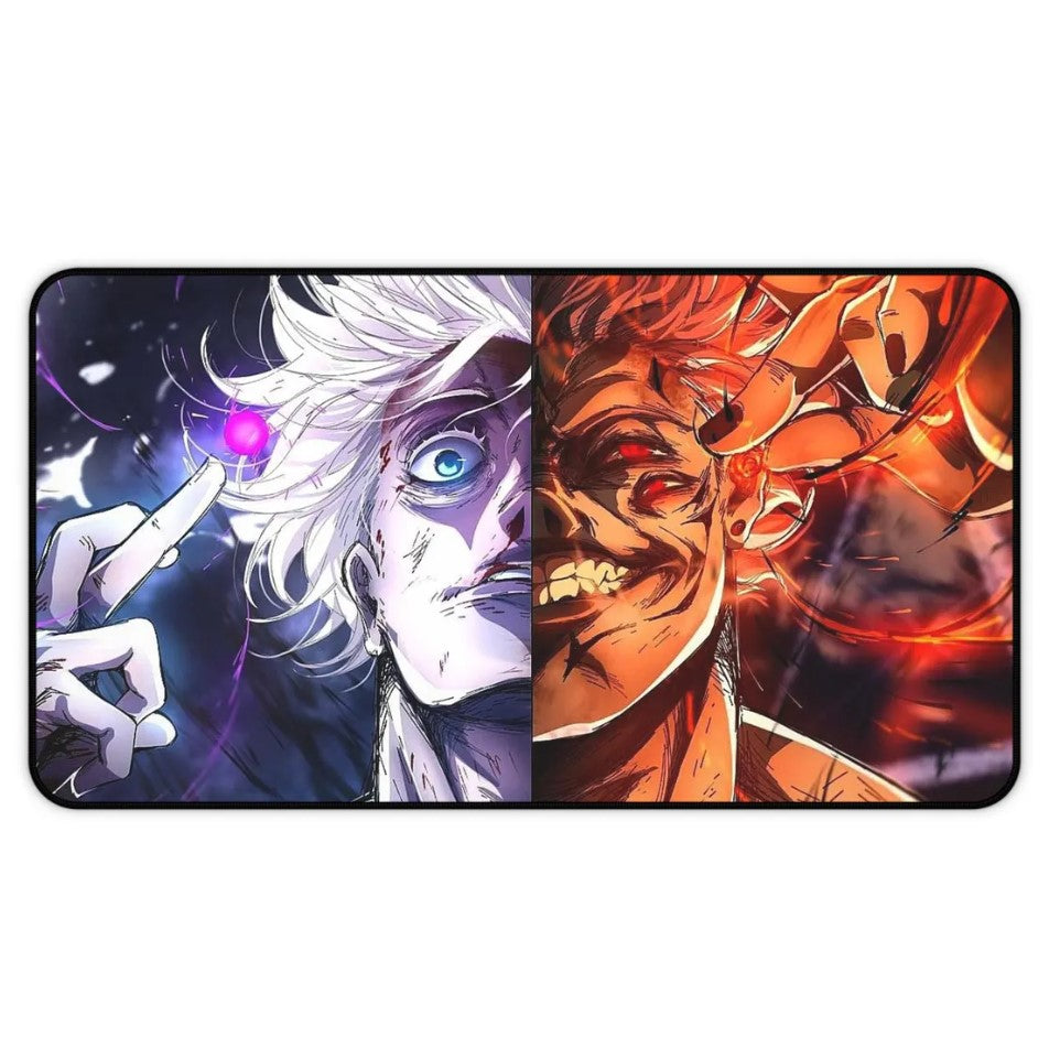 Anime Jujutsu Kaisen Sukuna x Gojo Desk Mat, Mouse Pad, Choose Size