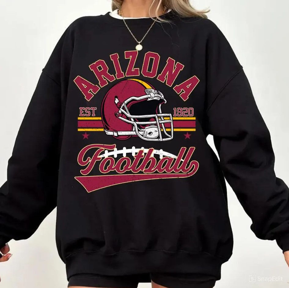 Vintage 90s style Arizona Football sweatshirt, Football shirt,Arizona football Crewneck tshirt, Game day Football,American football tee