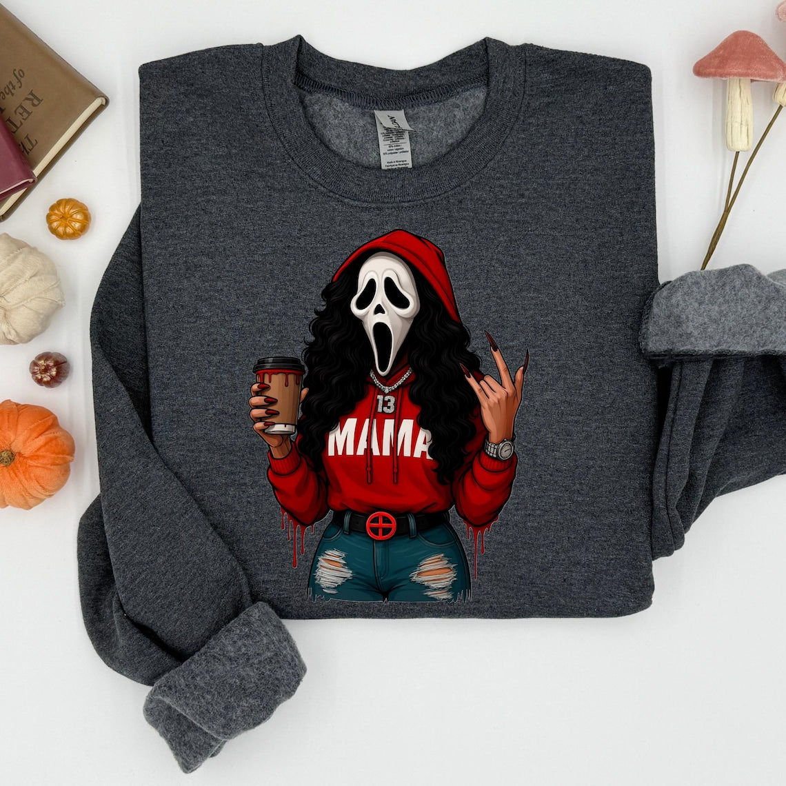 Halloween Horror Mama Custom Sweatshirt, Cute Spooky Mama Hoodie, Family Spooky Season Sweaters, Killer Halloween Hooded, Mama Killer